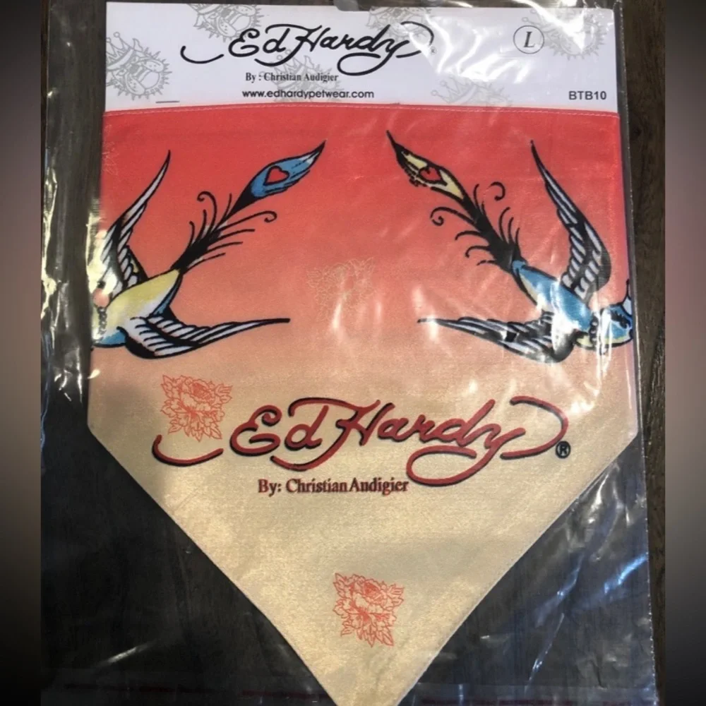 Ed Hardy by Christian Audigier Pet Bandana LoveBirds